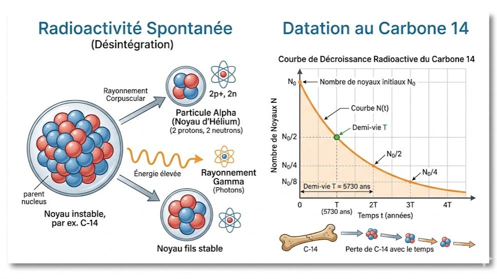 Radioactivité et Réactions Nucléaires Spontanées (Physique-Chimie Terminale C & D - CI)