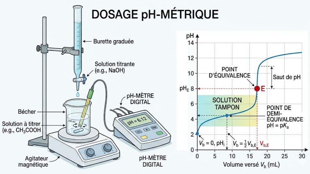 Réactions Acido-Basiques et Solutions Tampons  (Physique-Chimie Terminale C & D - CI)