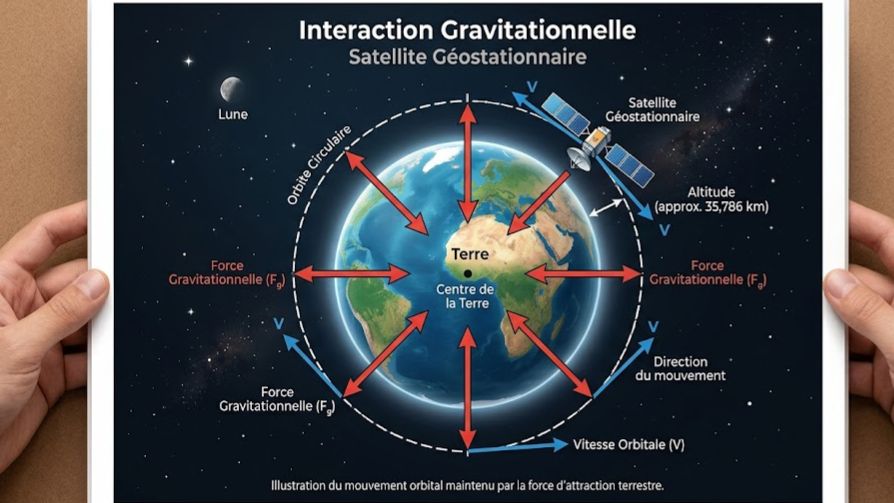 L'Interaction Gravitationnelle et les Satellites (Physique-Chimie Terminale C & D - CI)