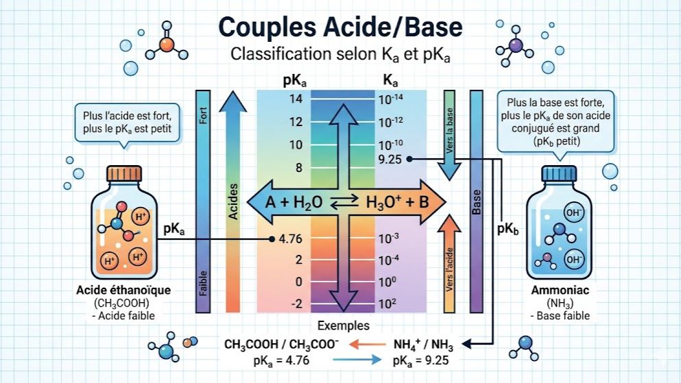 Couples Acide/Base et Classification  (Physique-Chimie Terminale C & D - CI)