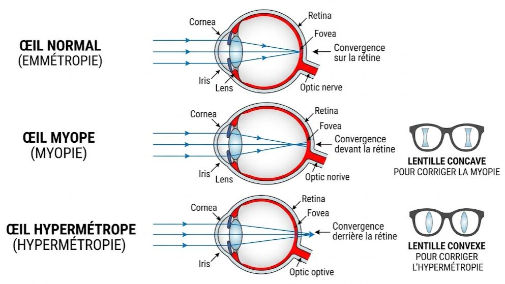 Physique-Chimie (3ème): L'Œil et ses Défauts : Comprendre la Vision et sa Correction