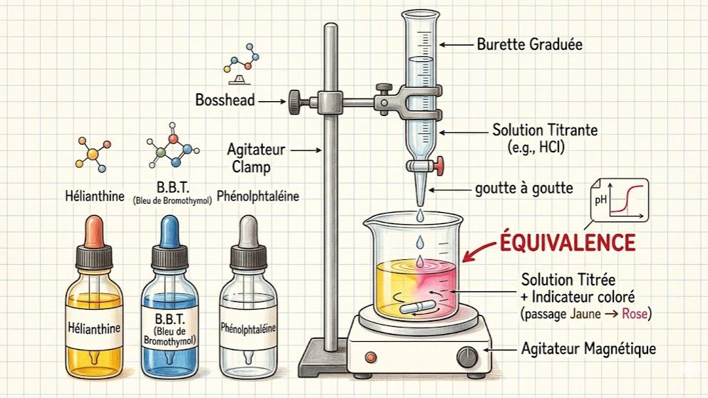 Dosage Acido-Basique et Analyse Colorimétrique  (Physique-Chimie Terminale C & D - CI)