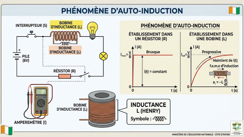 L'Auto-induction et les Bobines (Physique-Chimie Terminale C & D - CI)