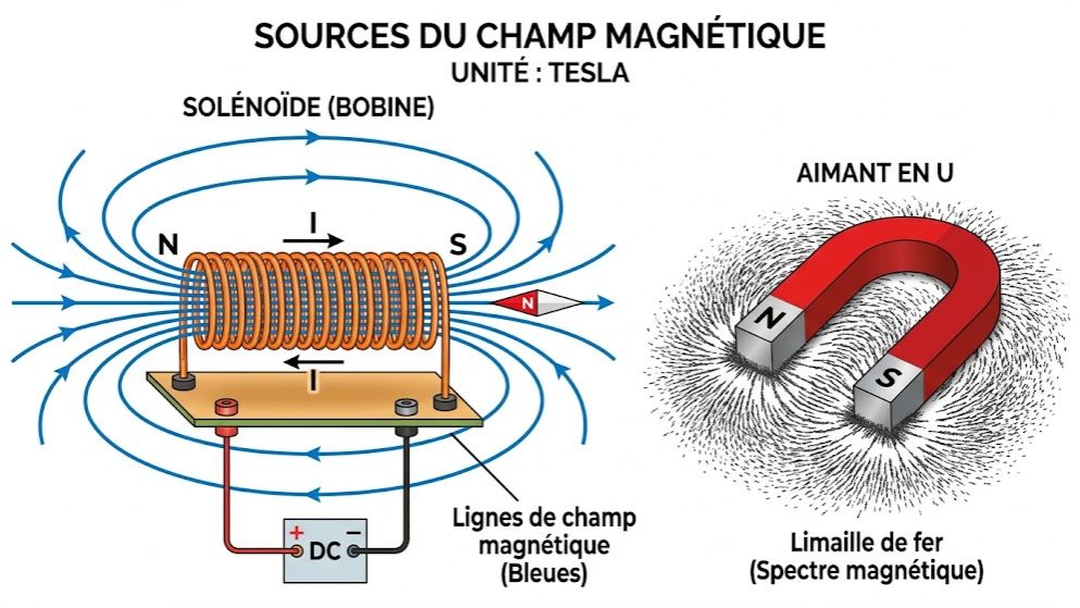 Le Champ Magnétique et ses Sources  (Physique-Chimie Terminale C & D - CI)