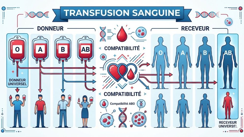 SVT ( 3ème ) : La Transfusion Sanguine ( Les Règles d'Or de la Compatibilité )